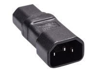 MicroConnect - Strømkoblingsadapter - IEC 60320 C14 til IEC 60320 C15 - 250 V - 15 A - svart