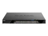 D-Link DGS 1520-28MP - Switch - L3 - smart - 20 x 10/100/1000 (PoE+) + 4 x 2.5G (PoE+) + 2 x 10 Gigabit Ethernet + 2 x 10 Gigabit SFP+ - rackmonter...