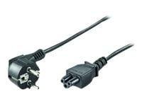 MicroConnect - Strømkabel - IEC 60320 C5 til power CEE 7/7 (hann) vinklet - 1 m - svart