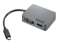 Lenovo Travel Hub Gen2 - Dockingstasjon - USB-C - VGA, HDMI - GigE - Sort