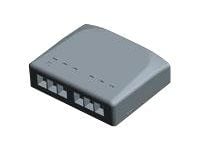 AMP NETCONNECT SL Series - Ytmonteringsbox för nätverk - CAT 6 - alpine white - 6 portar