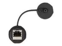 Delock - Nettverkkopler - RJ-45 (hunn) til RJ-45 (hunn) - STP - CAT 6a - svart, rød