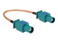 DeLOCK antennikaapeli - RG-316 - liitin 1: FAKRA Z-pistoke - liitin 2: FAKRA Z-pistoke - 50 Ohm - 15 cm (89662)