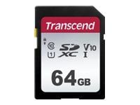 Transcend 300S - Flashminnekort - 64 GB - Video Class V10 / UHS-I U1 / Class10 - SDXC UHS-I