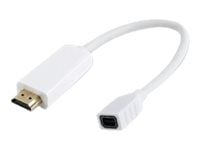 MicroConnect - Video adapter - Mini DisplayPort hunn til HDMI hann - 10 cm - hvit