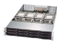 Supermicro SC829 HE1C4-R1K02LPB - Kan monteras i rack 2U - förbättrad utökad ATX - SATA/SAS - hot-swap 1000 Watt - svart