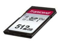 Transcend 300S - Flashminnekort - 512 GB - Video Class V30 / UHS-I U3 / Class10 - SDXC UHS-I