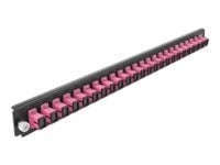 Delock - Fiber-optic splice box rack mount panel - front - SC MM X 24 - fiolett - 1U - 19"