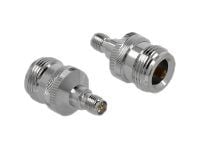 Delock 10 GHz - Antennisovitin - N-liitin (naaras) RP-SMA (naaras) - RP-SMA (naaras)