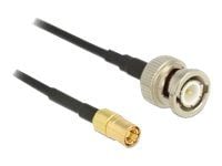 DeLOCK - Antennekabel - BNC (han) til SMB (han) - 3 m - koaksial - sortti