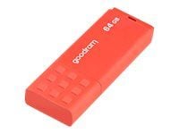 GOODRAM UME3 - USB flash-enhet - 64 GB - USB 3.0 - orange
