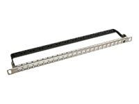 Solarix SX24HDM-0-STP-SL-UNI - Hus for patchpanel - rackmonterbar - sølv - 0.5U - 19" - 24 porter