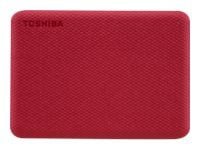 Toshiba Canvio Advance - Hårddisk - 4 TB - extern (portabel) - 2.5" - USB 3.2 Gen 1 - röd