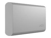 LaCie Portable SSD STKS1000400 - SSD - 1 TB - extern (portabel) - USB (USB-C kontakt) - moon silver - med Seagate Rescue Data Recovery
