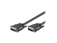 MicroConnect - DVI-kabel - enkeltlenke - DVI-D (hann) til DVI-D (hann) - 1 m - tommelskruer