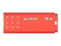 GOODRAM UME3 - USB flash-enhet - 16 GB - USB 3.0 - orange