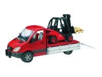 BRUDER Professional-sarja - Linde-trukki H30D, jossa on 2 lavaa