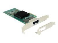 Delock PCI Express Card > 2 x Gigabit LAN - Nettverksadapter - PCIe 2.1 x4 lav profil - Gigabit Ethernet x 2