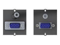 Bachmann Custom module - Modulær facilitet plade snape-in - HD-15, 3,5 mm stereo mini jack - sort