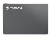 Transcend StoreJet 25C3 - Harddisk - 1 TB - ekstern (bærbar) - 2.5" - USB 3.0 - jerngrå