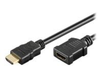MicroConnect High Speed HDMI with Ethernet - HDMI-forlengelseskabel med Ethernet - HDMI hunn til HDMI hann - 2 m