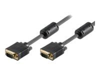 MicroConnect - VGA-kabel - HD-15 (VGA) (hann) til HD-15 (VGA) (hann) - 1 m - tommelskruer - svart