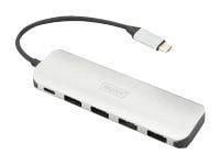 DIGITUS DA-70242-1 - Hubb - 4 x SuperSpeed USB 3.0 + 1 x USB-C (strömleverans) - skrivbordsmodell