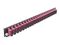 Delock - Fiber-optic splice box rack mount panel - front - SC MM X 24 - fiolett - 1U - 19"