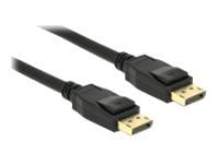Delock - DisplayPort-kabel - DisplayPort (hann) til DisplayPort (hann) - DisplayPort 1.2a - 50 cm - 4K-støtte - svart