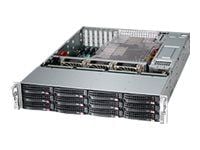 Supermicro SC826 BE1C4-R1K23LPB - Kan monteras i rack 2U - förbättrad utökad ATX - SATA/SAS - hot-swap 1200 Watt - svart
