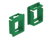 Delock - Modulenhet for platetrykklåsholder - case mountable - grønn (en pakke 4) Delock - Modulenhet for platetrykklåsholder - case mountable - grønn (en pakke 4)
