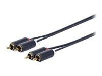 VivoLink - Äänikaapeli - RCA x 2 uros - RCA x 2 uros - 50 cm - kaksoissuojattu
