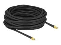Delock - Antennekabel - RP-SMA plugg til RP-SMA plugg - 10 m - koaksial - svart