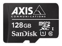 AXIS Surveillance - Flashminnekort (microSDXC til SD-adapter inkludert) - 128 GB - UHS-I U1 / Class10 - microSDXC UHS-I - svart - for AXIS D3110, M...