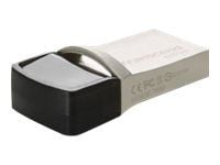 Transcend JetFlash 890 - USB flash-enhet - 128 GB - USB 3.1 Gen 1 / USB-C - silver