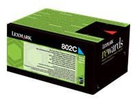 Lexmark 802C - Cyan - original - tonerpatron LCCP, LRP - for Lexmark CX310dn, CX310n, CX410de, CX410dte, CX410e, CX510de, CX510dhe, CX510dthe