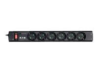 Eaton Protection Strip PS6TD - Overspenningsavleder - AC 220-250 V - 2500 watt - utgangskontakter: 6 - svart