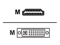 DELTACO HDMI-116D - Adapterkabel - HDMI hann til DVI hann - 7 m - svart - 1080p-støtte