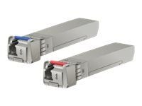 Ubiquiti U Fiber Single-Mode - Blått og rødt transceiverpar - SFP+ transceivermodul - 10GbE - 10GBASE-BiDi - LC-enkeltmodus - opp til 10 km - 1270 ...