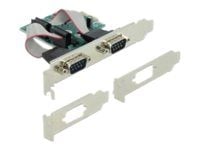 DeLOCK 90007, PCIe, RS-232, Matala profiili, PCIe 1.1, RS-232, Vihreä