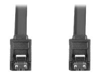 Lanberg - SATA-kabel - Serial ATA 150/300/600 - SATA (hunn) hasp til SATA (hunn) hasp - 30 cm - svart