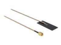 Delock WLAN 802.11 ac/ax/a/h/b/g/n Antenni SMA plug 0.5 - 1.2 dBi RG-178 1 m PCB sisäinen itseliimautuva - Antenni - Älykäs koti - 0.5 - 1.2 dBi - ...