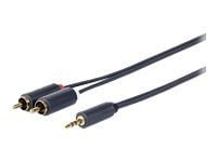VivoLink - Lydkabel - mini-phone stereo 3.5 mm hann til RCA hann - 10 m - dobbeltisolert