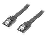 Lanberg - SATA-kabel - Serial ATA 150/300/600 - SATA (hunn) hasp til SATA (hunn) hasp - 50 cm - svart
