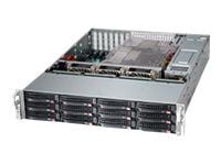 Supermicro SC826 BAC4-R920LPB - Kan monteras i rack 2U - förbättrad utökad ATX - SATA/SAS - hot-swap 920 Watt - svart
