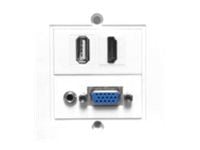 Vivolink WI221293, HDMI + VGA + USB A + 3.5mm, USB 2.0, Valkoinen, 20 g, 250 mm, 125 mm