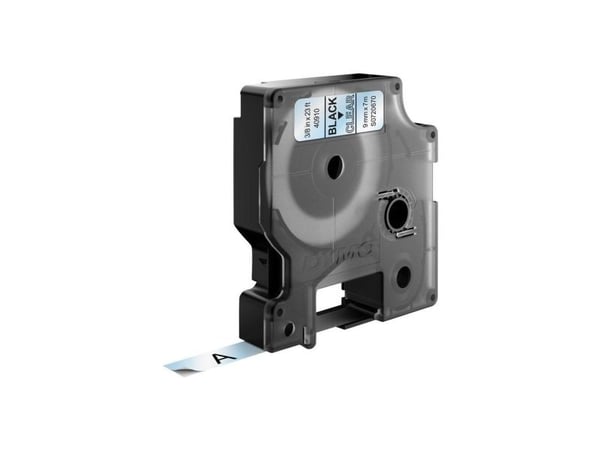 Labeltape DYMO® D1 sort på klar 9mm x 7m