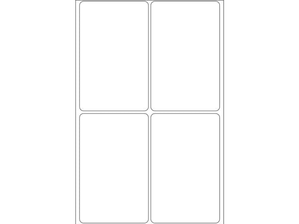 HERMA Movables - Matt - fjernbart selv-adhesiv - hvit - 52 x 82 mm 128 rull(er) (32 ark x 4) merkelapper