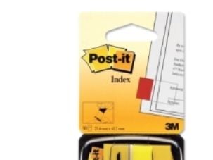 3M I680-5, gul, rektangulær, avtagbar, ringperm, 25,4 mm, 43,2 mm