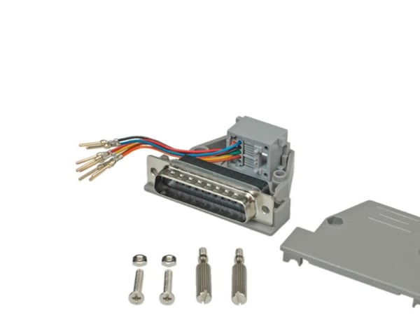 ROLINE Adapter DB25 M / RJ45 F, 8P/8C, DB25 M, RJ45 F